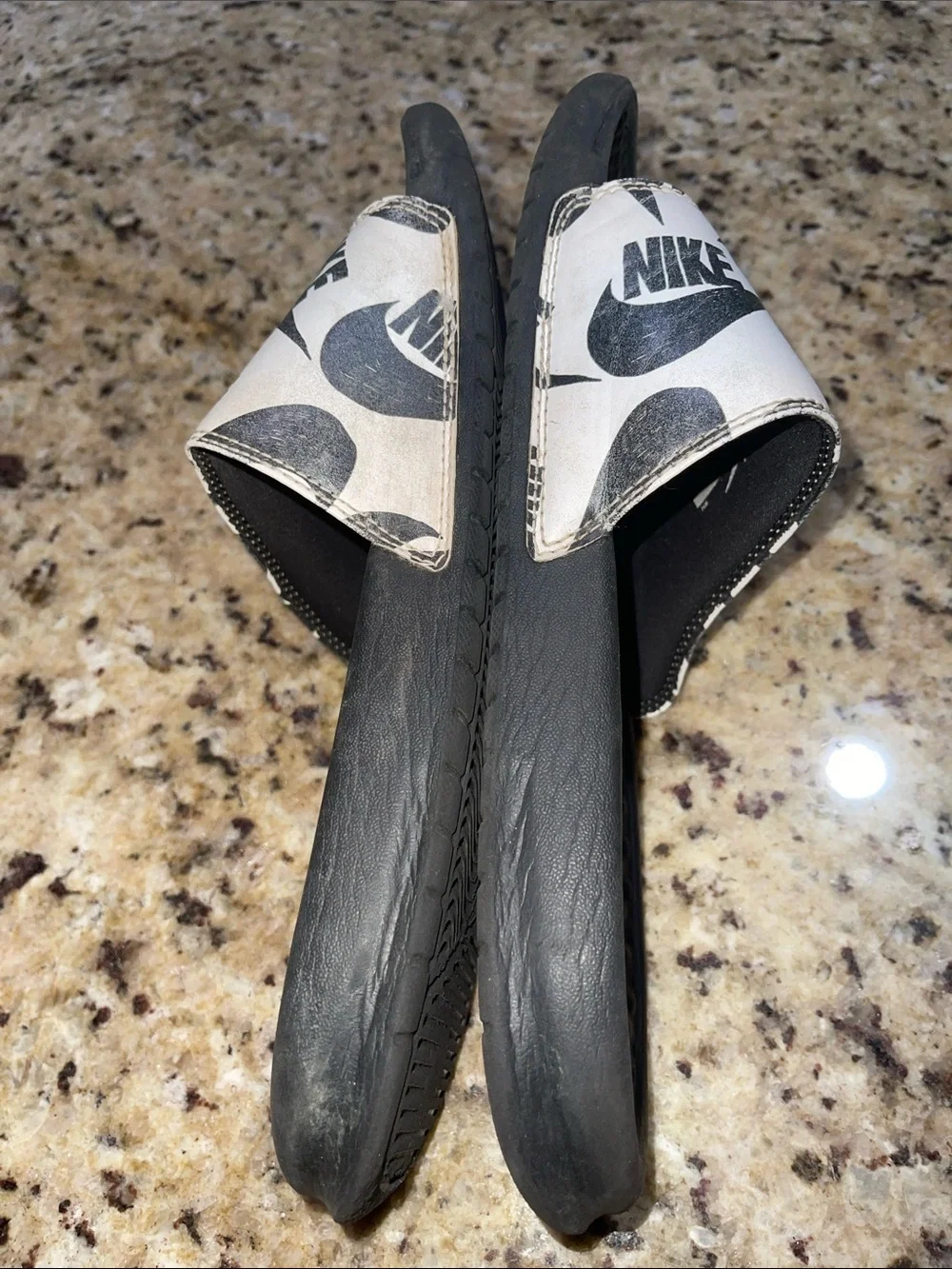 Nike Black & White Slide Sandals